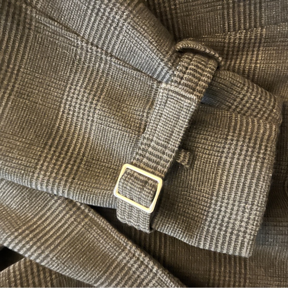 Anthropologie Maeve Plus Plaid Winter Trench Coat